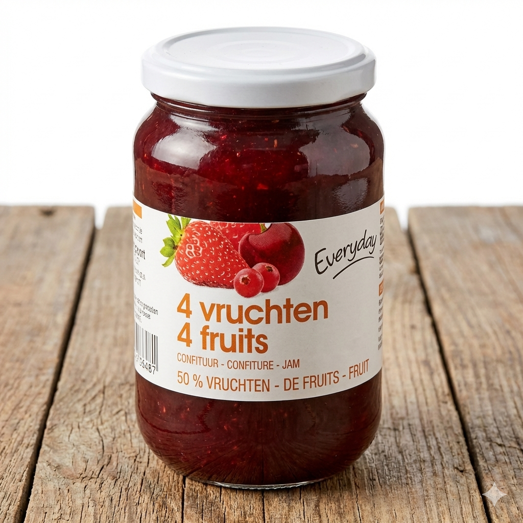 confiture 4 Fruits 450gr