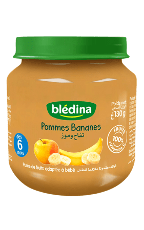 Blédina - Les petits pots fruités - Pommes Bananes 130g